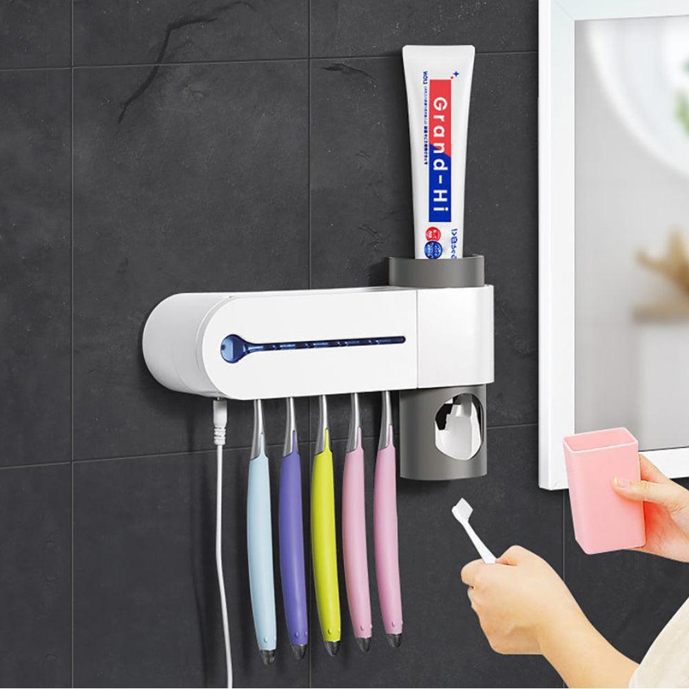 Antibacterial disinfection UV toothbrush holder- USB Charging-organization-Svetila.eu