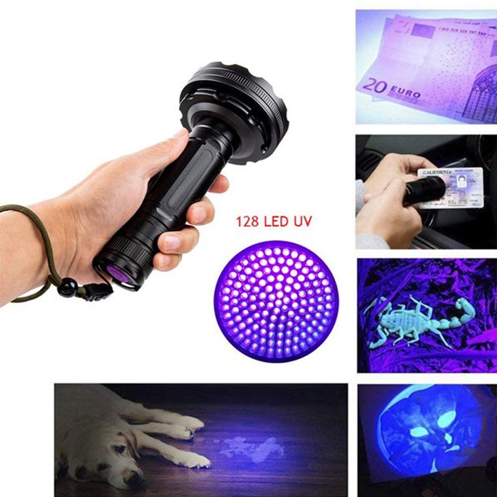 Battery Operated 128 UV LED Flashlight Pet Urine Detector-Flashlight-Svetila.eu