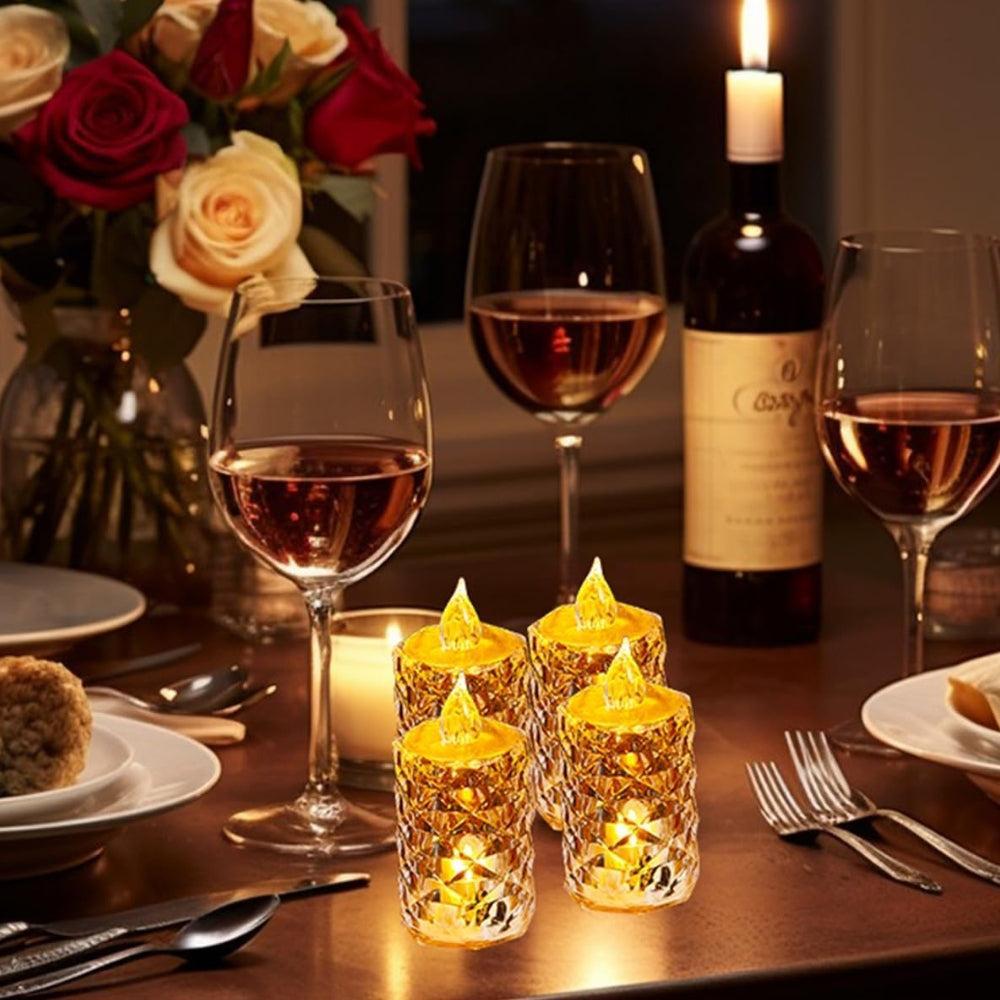 Crystal Candles LED Light Transparent Flameless Battery Power Lantern Night Lamp-AE-Svetila.eu