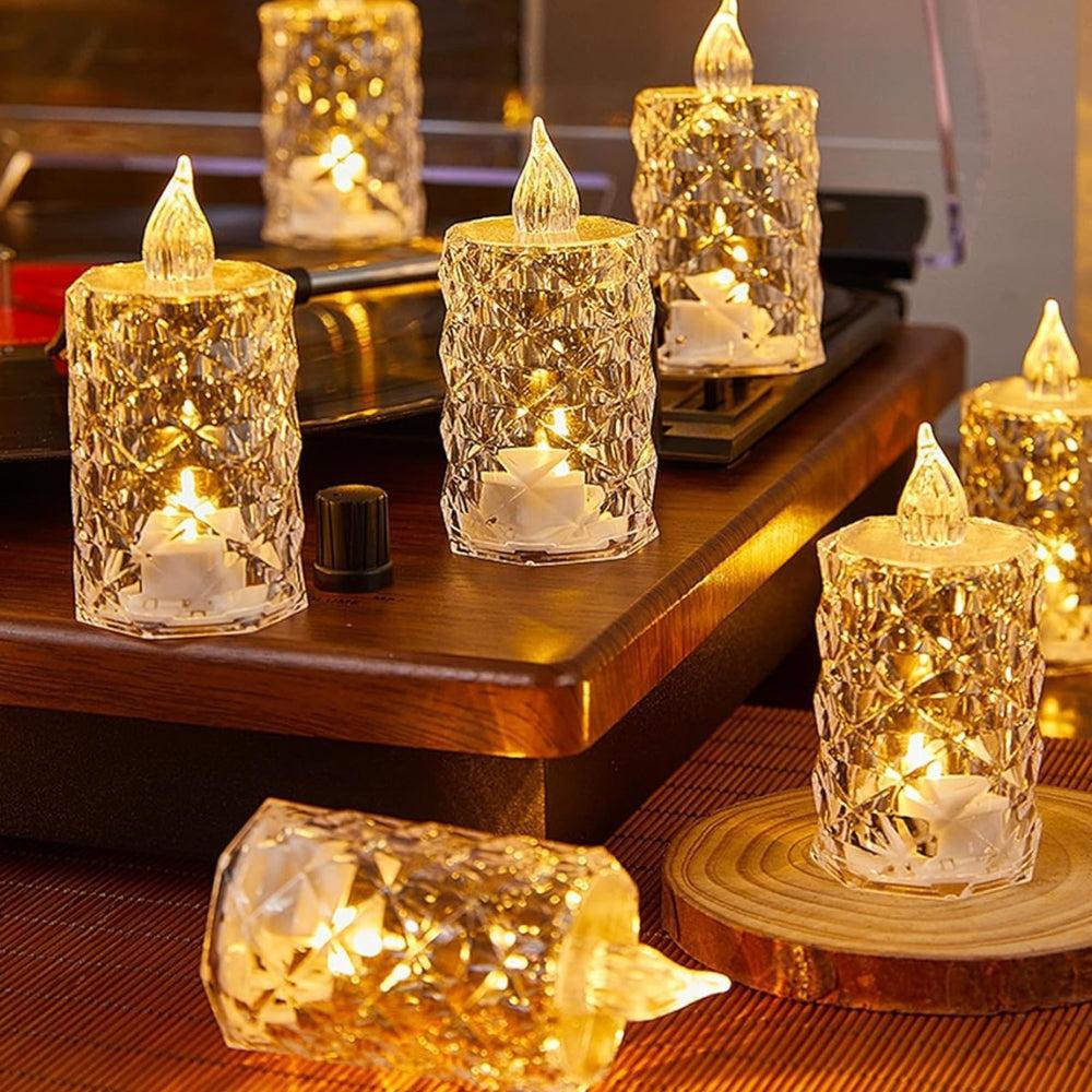 Crystal Candles LED Light Transparent Flameless Battery Power Lantern Night Lamp-AE-Svetila.eu