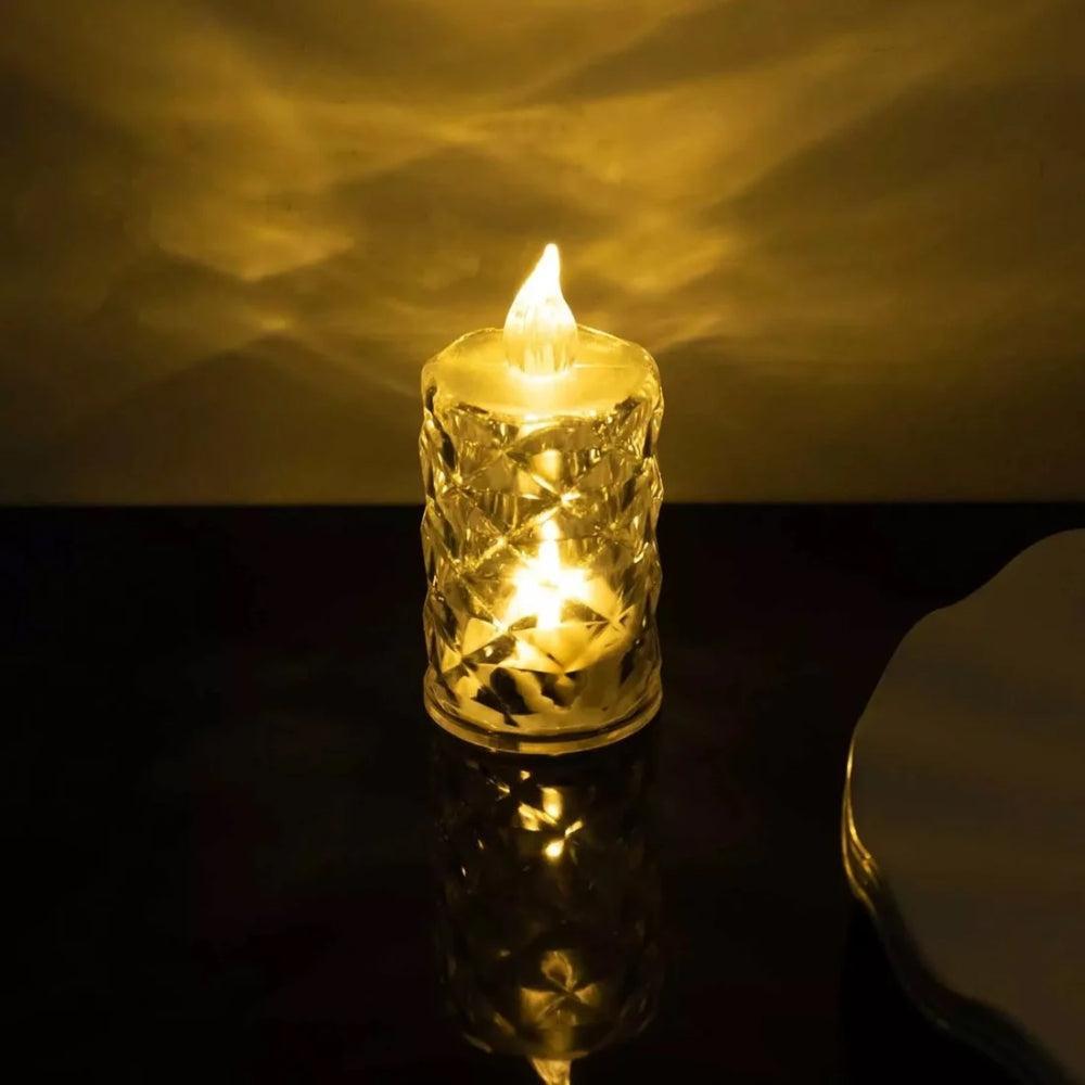 Crystal Candles LED Light Transparent Flameless Battery Power Lantern Night Lamp-AE-Svetila.eu