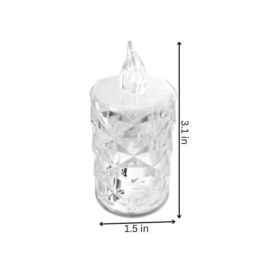Crystal Candles LED Light Transparent Flameless Battery Power Lantern Night Lamp-AE-Svetila.eu
