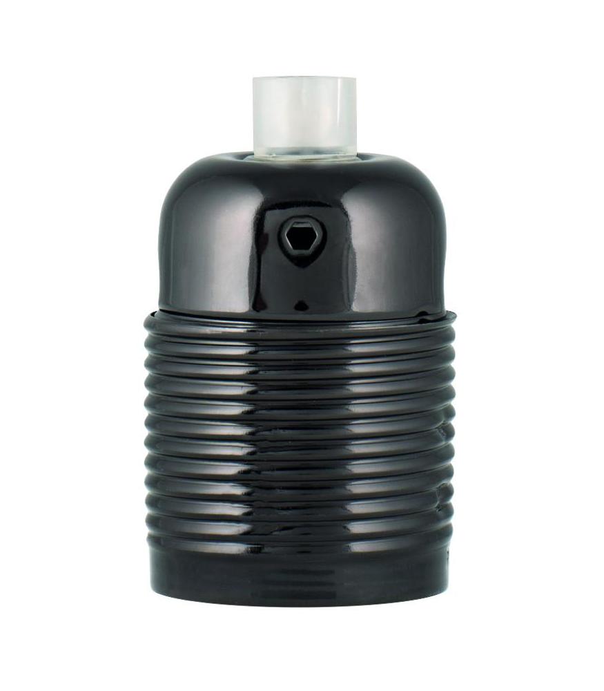 Decorative Lampholder metal E27 black-DIY – Lighting Components-Svetila.eu