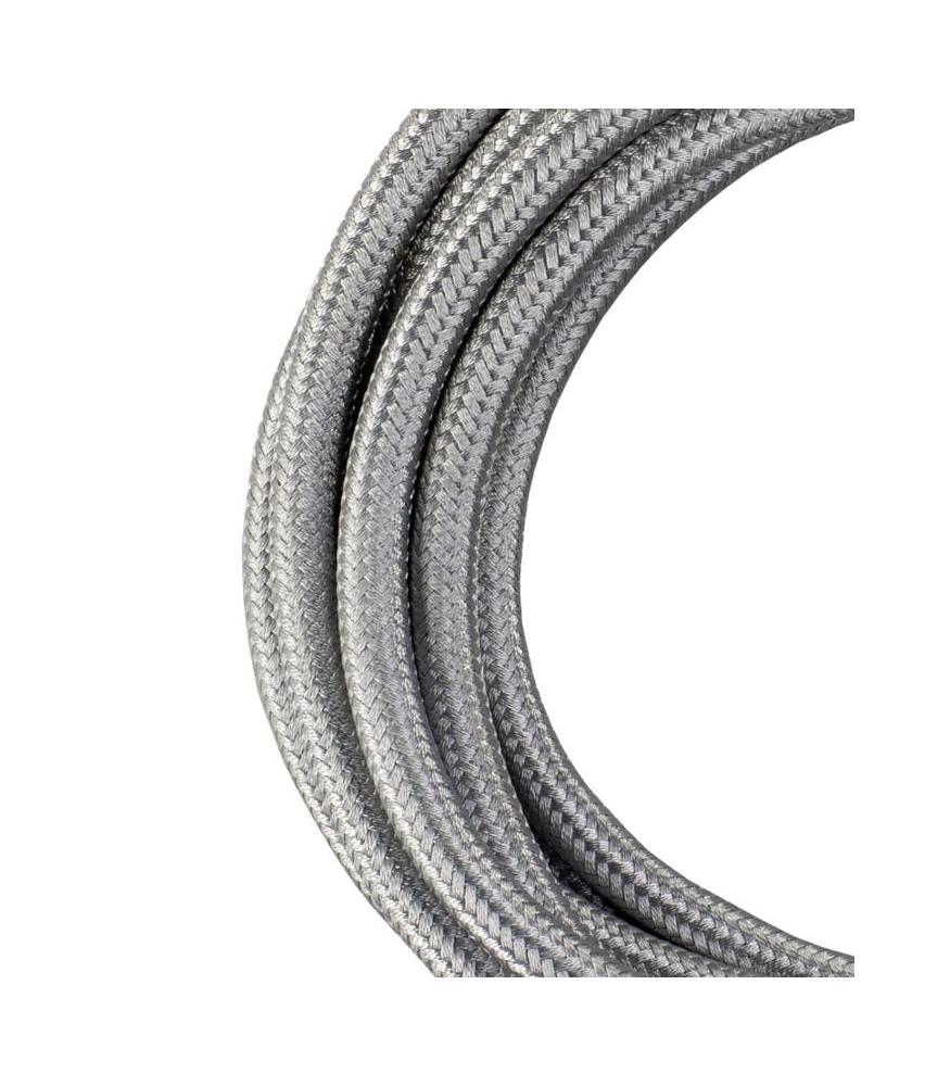 Decorative Textile Cable 2C metallic 3m-DIY – Lighting Components-Svetila.eu