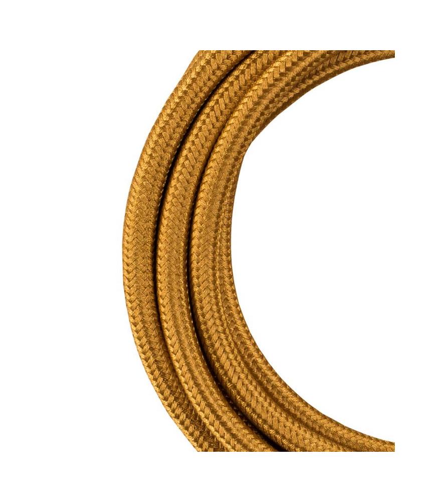 Decorative Textile Cable 2C metallic 3m-DIY – Lighting Components-Svetila.eu