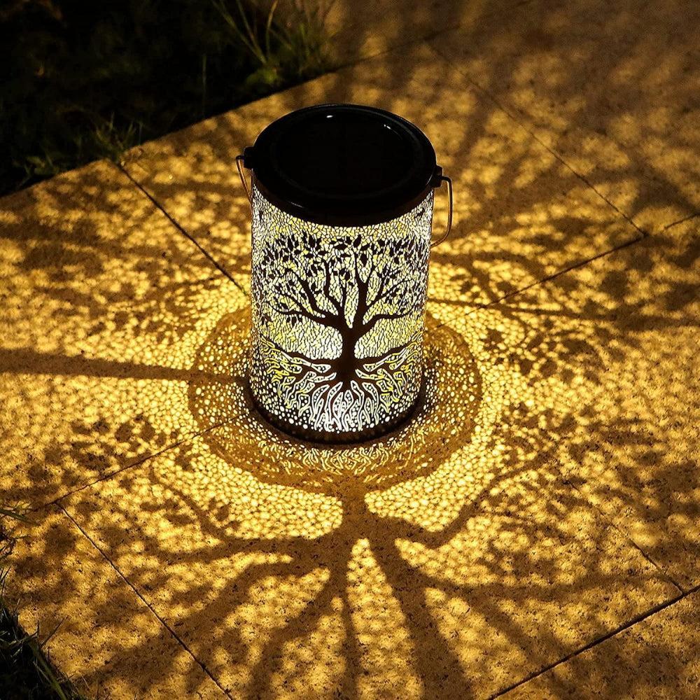 Hanging Solar Lantern Outdoor Waterproof Vintage Metal LED Lights-AE-Svetila.eu