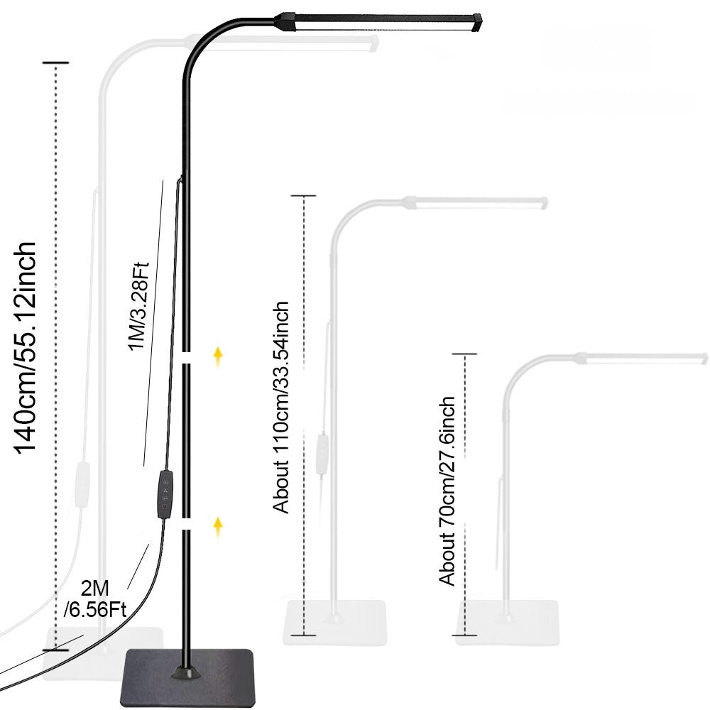 LED Floor Lamp Dimmable Floor Standing Light Adjustable Gooseneck Night Light-AE-Svetila.eu