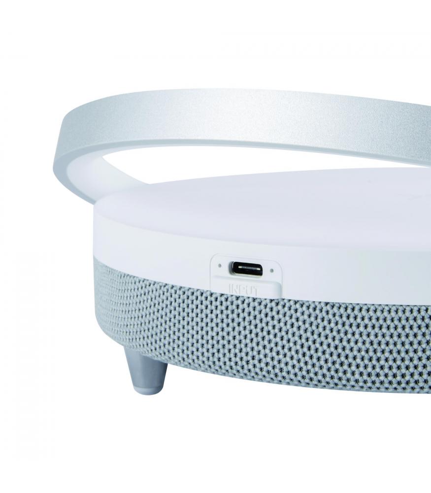 LED Light SATURN Wireless Phone Charger and Portable Bluetooth Speaker Combo-Lighting for every space-Svetila.eu