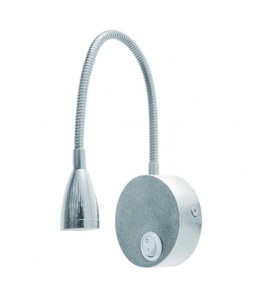 LED NINA 3W silver NW (switch & flexible neck)-Lighting for every space-Svetila.eu