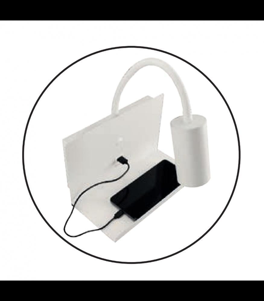 LED Phone - WLL GU10 - phone shelf & USB for charging-Lighting for every space-Svetila.eu