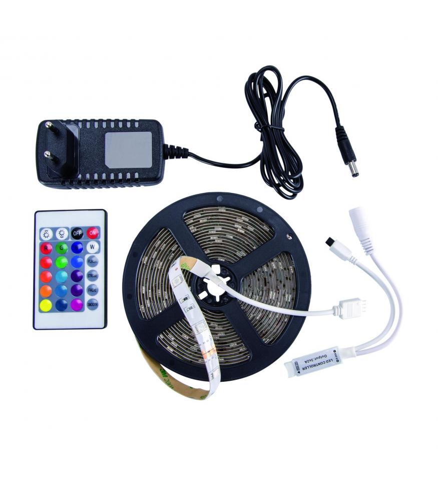 LED Strip 36W LATE 150 RGB 5 meter, waterproof, 220V mains & remote-LED Strips for Lighting-Svetila.eu