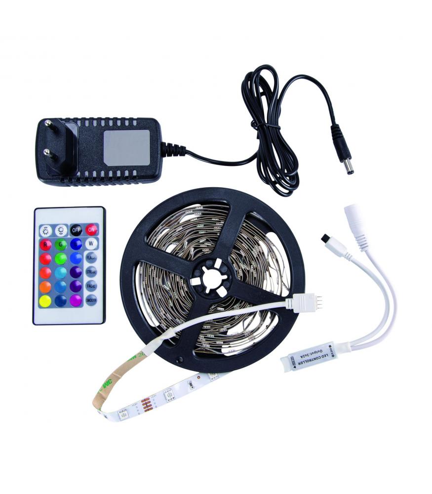 LED Strip 36W LATE 150 RGB 5 meter, waterproof, 220V mains & remote-LED Strips for Lighting-Svetila.eu