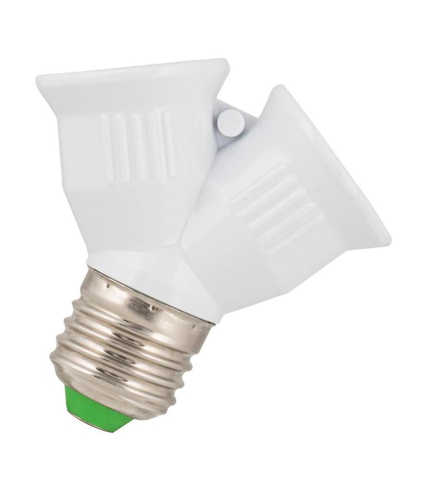 Lampholder Splitter E27 2xE27 white-DIY – Lighting Components-Svetila.eu