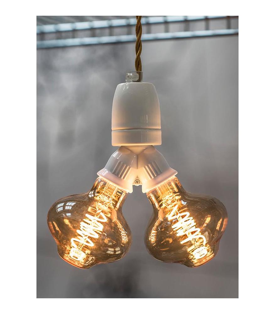 Lampholder Splitter E27 2xE27 white-DIY – Lighting Components-Svetila.eu