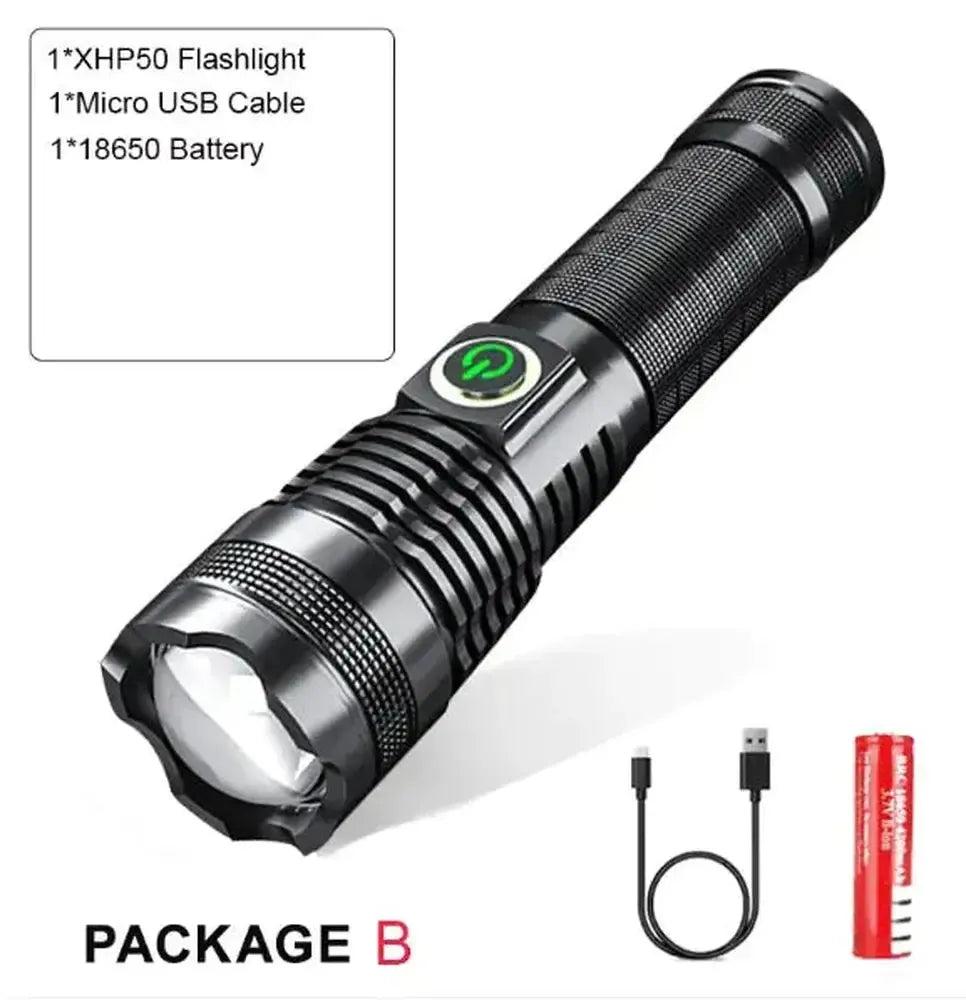 P50 Strong Light Zoom Flashlight-Electrical material-Svetila.eu