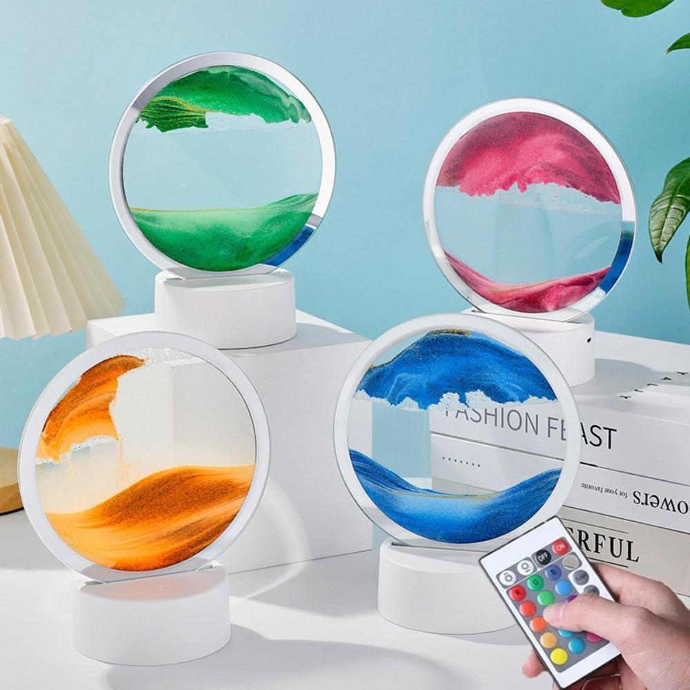 Sandscape Moving Sand Art LED Table Lamp-AE-Svetila.eu