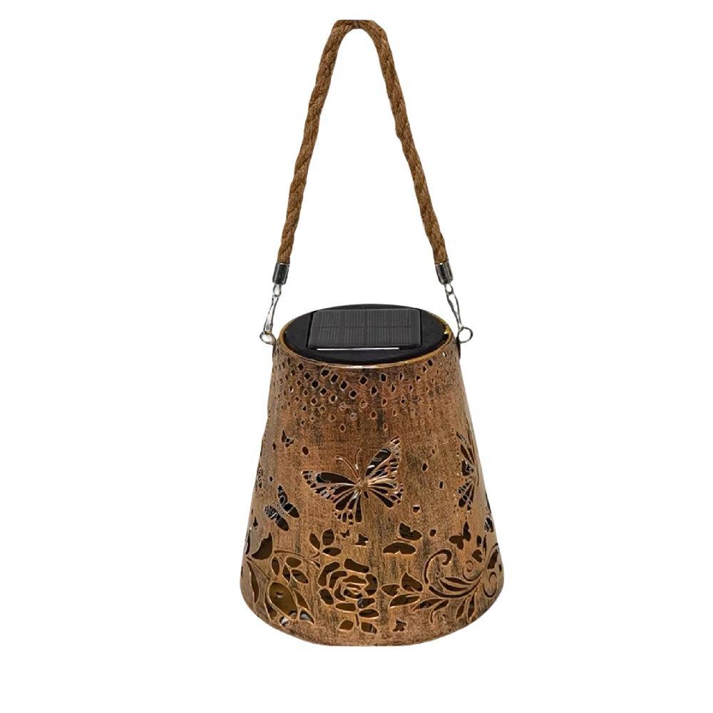 Solar Powered LED Hanging Lantern Butterfly Flower Projection Lamp-AE-Svetila.eu