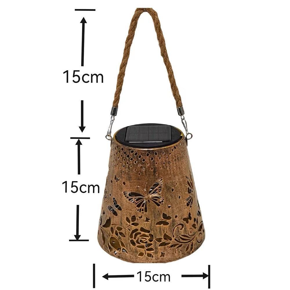 Solar Powered LED Hanging Lantern Butterfly Flower Projection Lamp-AE-Svetila.eu