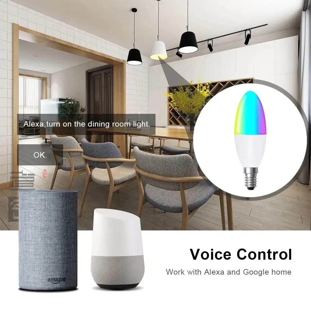 WiFi 5W E14 Smart Candle Bulb-LED Light Bulbs-Svetila.eu