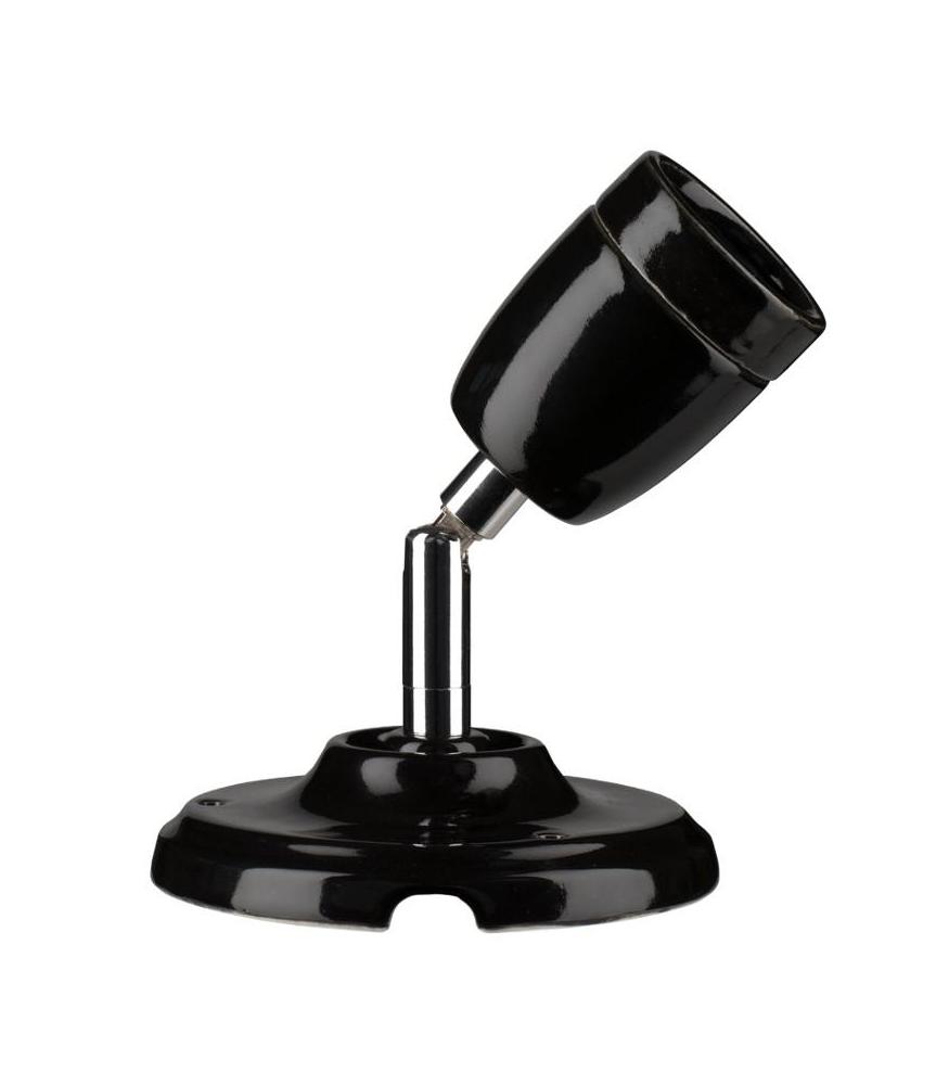 lampholder E27 porcelain, adjustable, black-Lighting for every space-Svetila.eu
