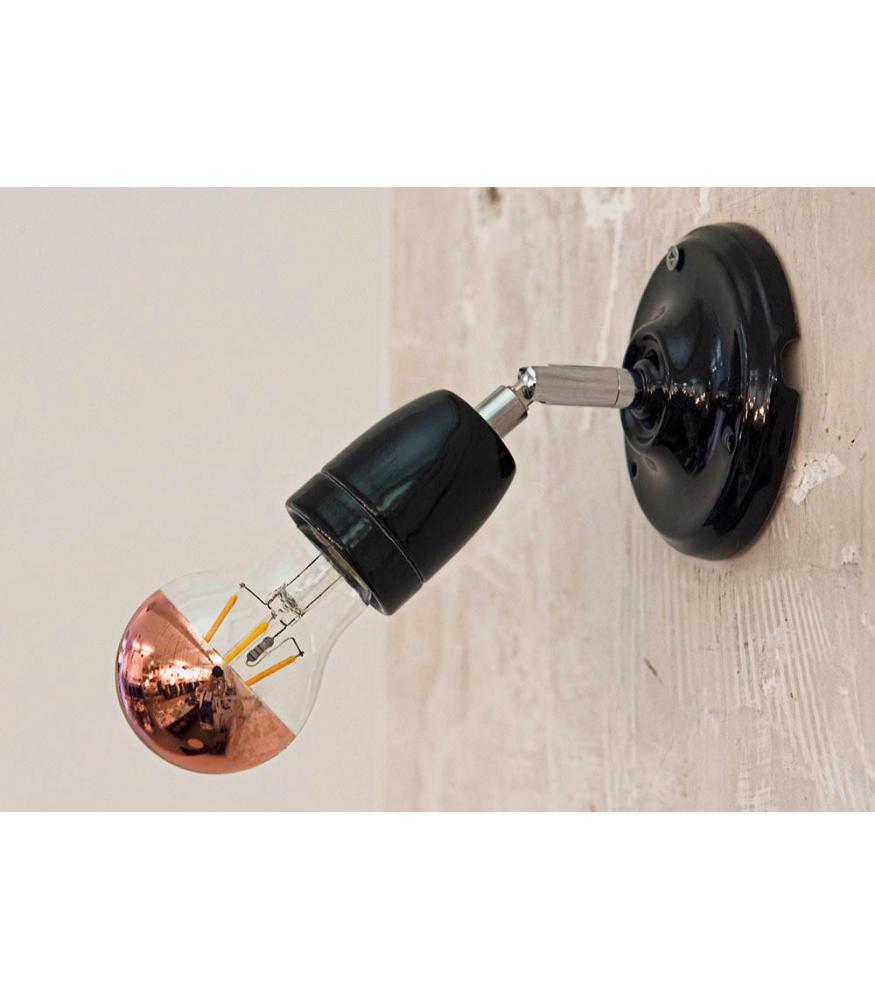 lampholder E27 porcelain, adjustable, black-Lighting for every space-Svetila.eu