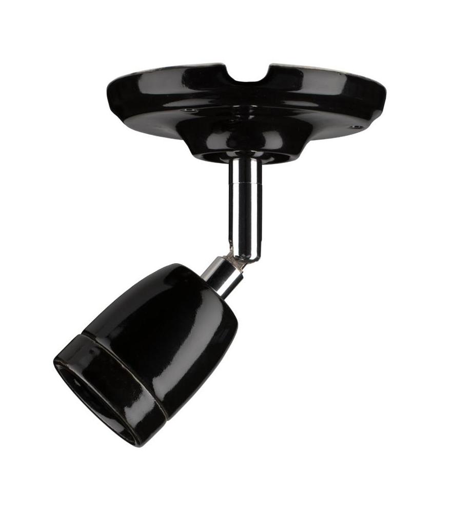 lampholder E27 porcelain, adjustable, black-Lighting for every space-Svetila.eu