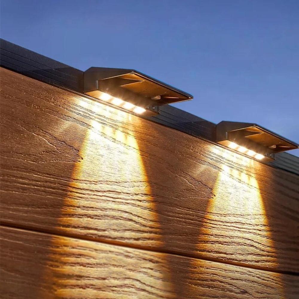 2 Pack Solar Wall Lights LED Solar Fence Outdoor Waterproof Lights-AE-Svetila.eu