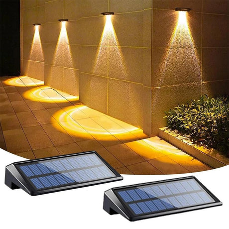 2 Pack Solar Wall Lights LED Solar Fence Outdoor Waterproof Lights-AE-Svetila.eu