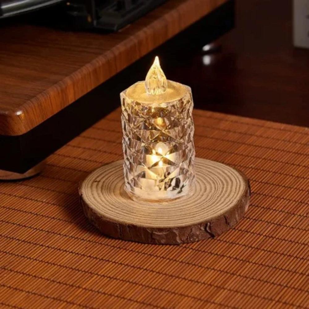 Crystal Candles LED Light Transparent Flameless Battery Power Lantern Night Lamp-AE-Svetila.eu