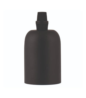 Decorative Lampholder Alu E27 mat black-DIY – Lighting Components-Svetila.eu