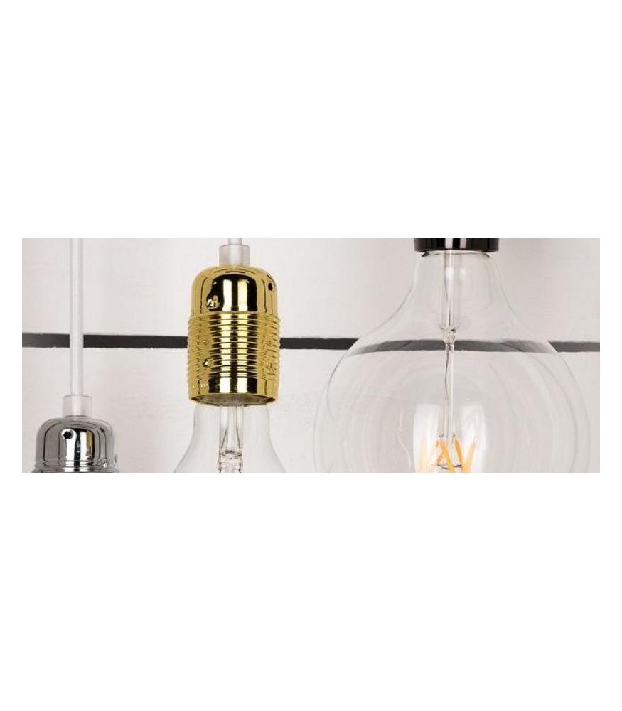 Decorative Lampholder metal E27 chrome-DIY – Lighting Components-Svetila.eu