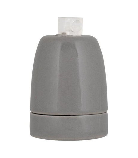 Decorative Lampholder porcelain E27 grey-DIY – Lighting Components-Svetila.eu