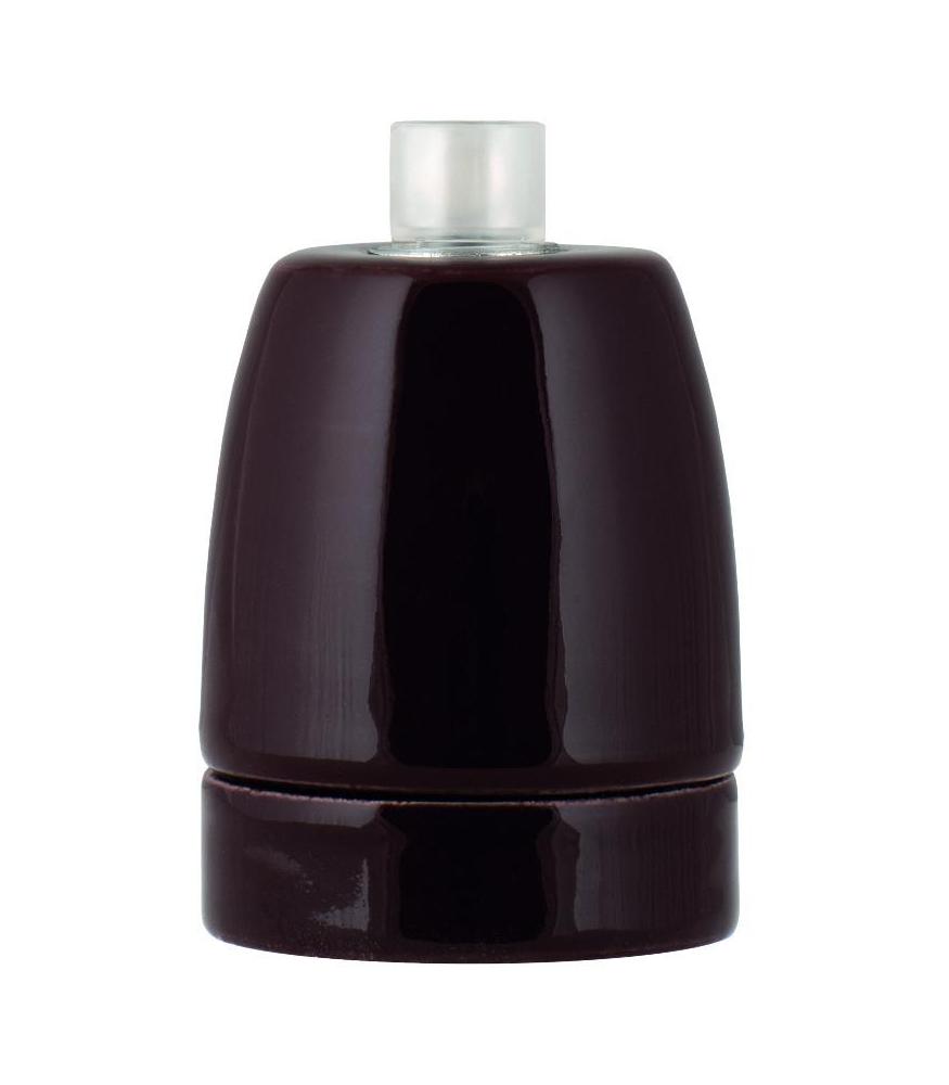 Decorative Lampholder porcelain E27 brown-DIY – Lighting Components-Svetila.eu