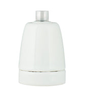 Decorative Lampholder porcelain E27 white-DIY – Lighting Components-Svetila.eu