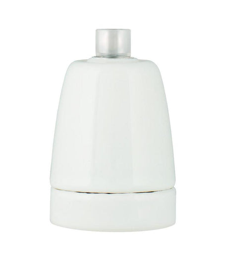 Decorative Lampholder porcelain E27 white-DIY – Lighting Components-Svetila.eu