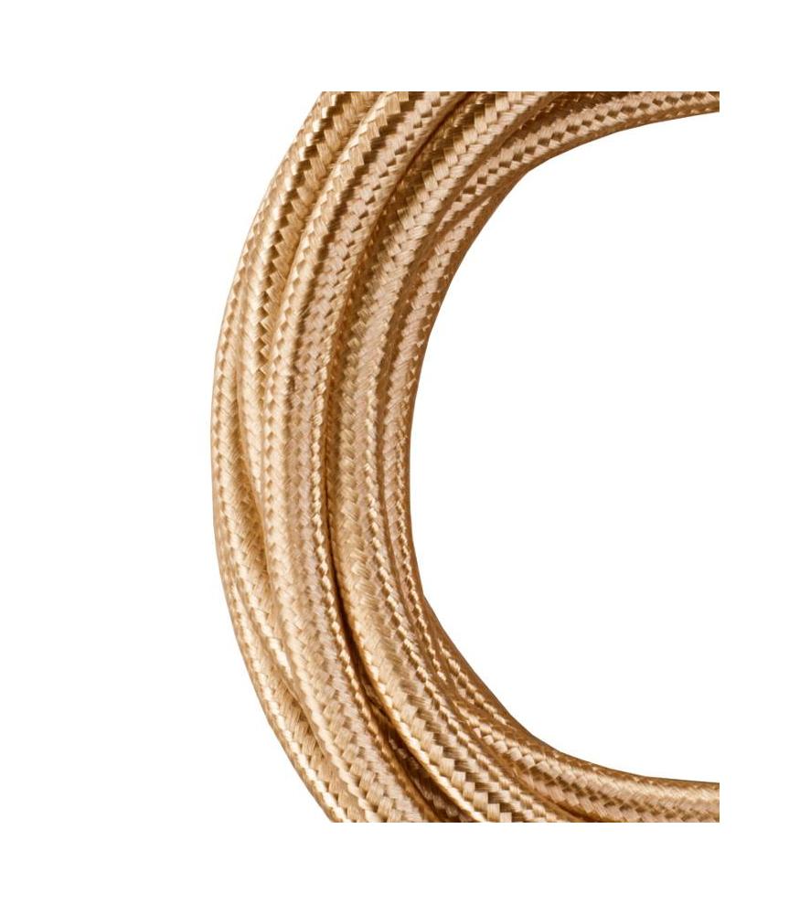 Decorative Textile Cable 2C metallic 3m-DIY – Lighting Components-Svetila.eu
