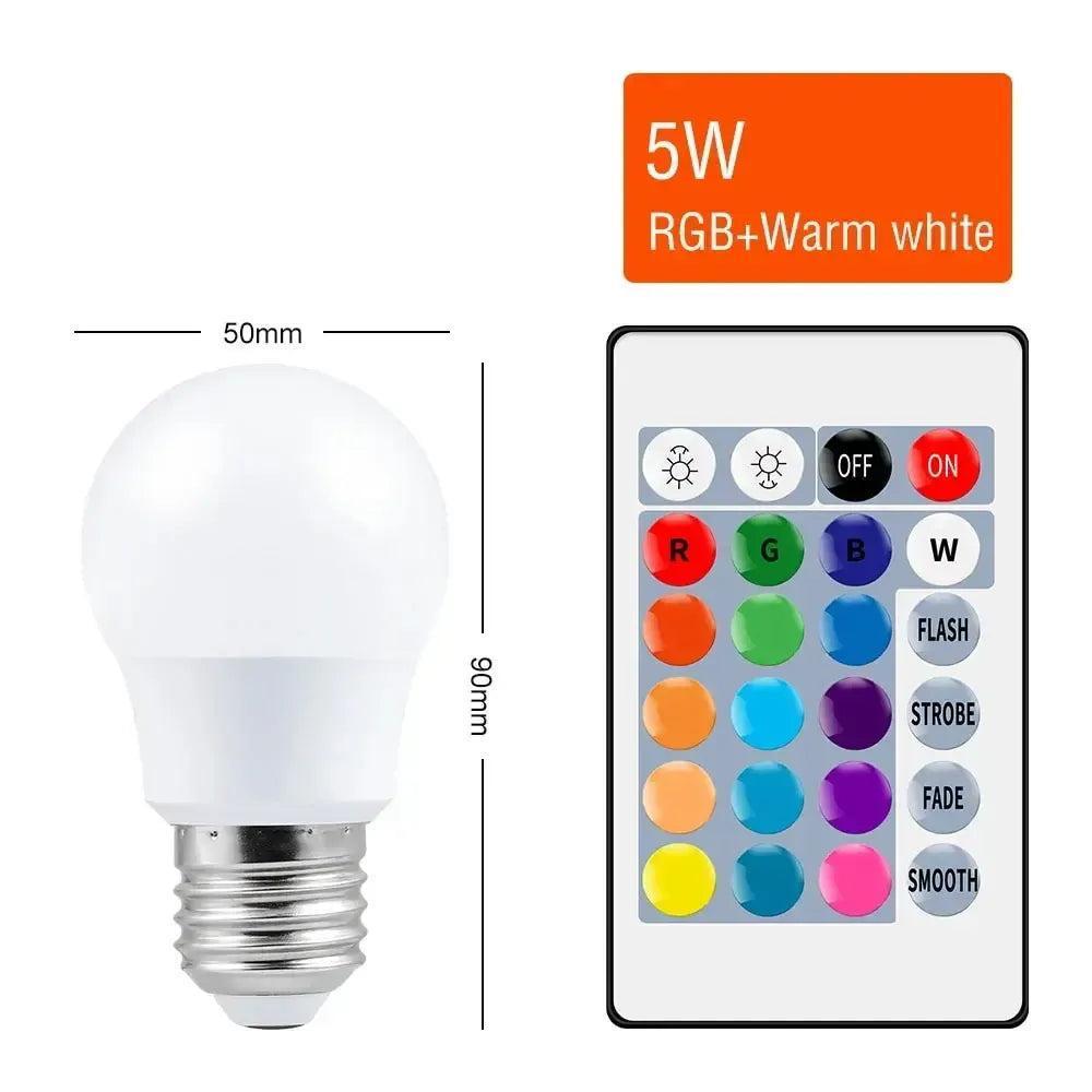E27 Smart RGBW LED Lamp - Dimmable Color-Changing Bulb-LED Light Bulbs-Svetila.eu