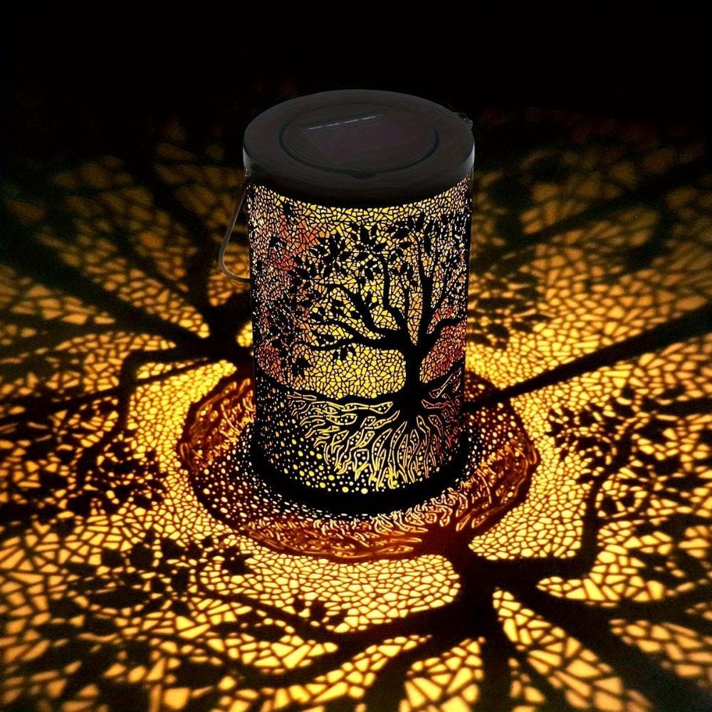 Hanging Solar Lantern Outdoor Waterproof Vintage Metal LED Lights-AE-Svetila.eu