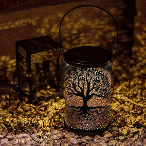 Hanging Solar Lantern Outdoor Waterproof Vintage Metal LED Lights-AE-Svetila.eu