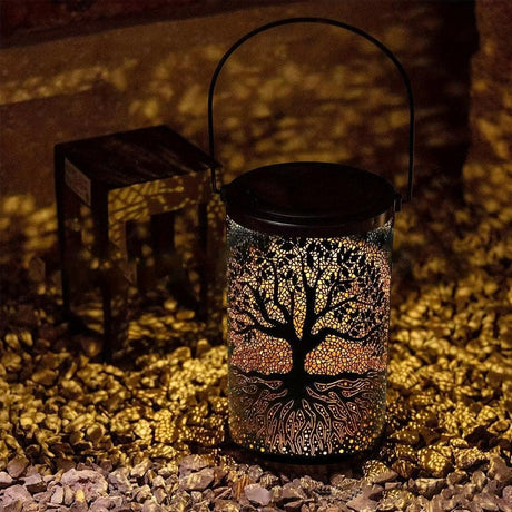 Hanging Solar Lantern Outdoor Waterproof Vintage Metal LED Lights-AE-Svetila.eu