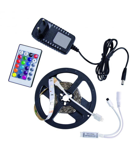 LED Strip 21,6W LATE 90 RGB 3 meter, 220V mains & remote, waterproof IP65-LED Strips for Lighting-Svetila.eu