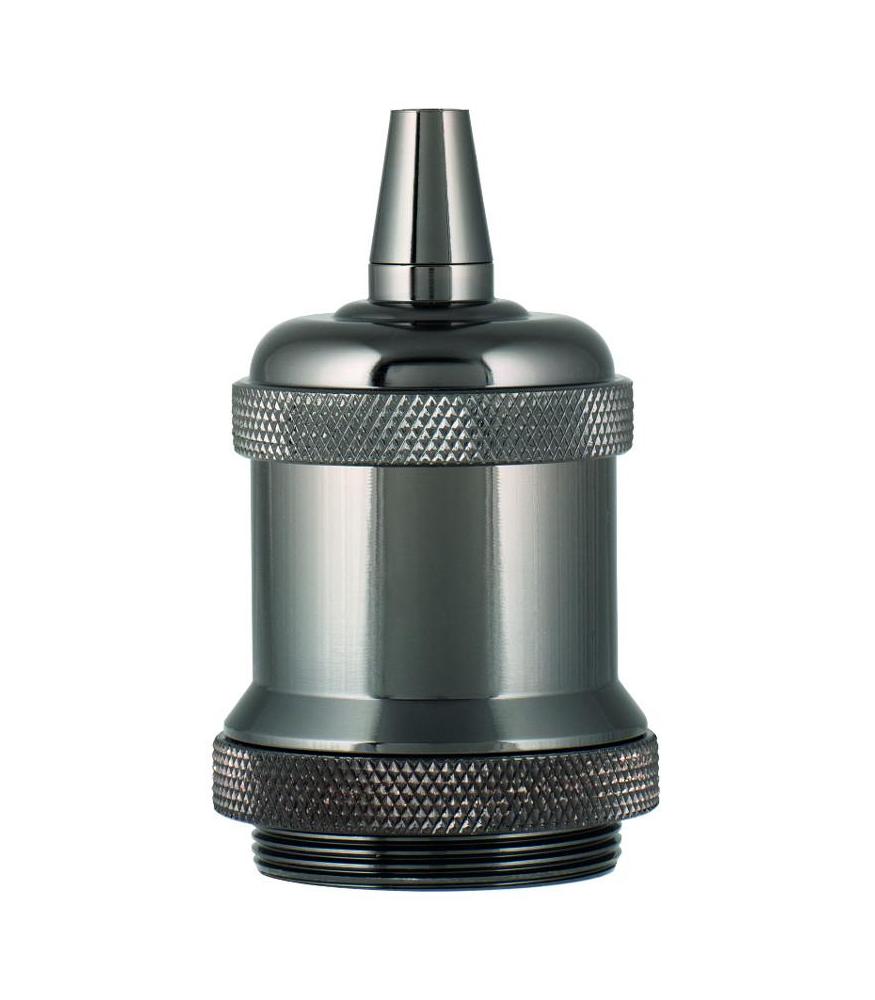 Retro Decorative Lampholder Alu E27 black-DIY – Lighting Components-Svetila.eu