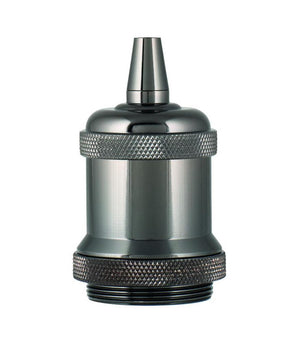 Retro Decorative Lampholder Alu E27 black-DIY – Lighting Components-Svetila.eu