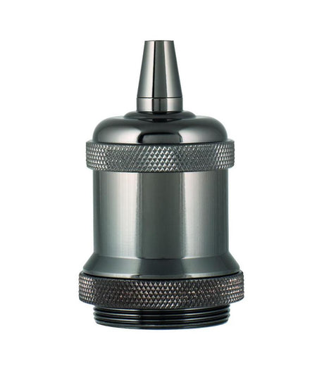 Retro Decorative Lampholder Alu E27 black-DIY – Lighting Components-Svetila.eu