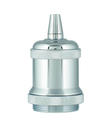 Retro Decorative Lampholder Alu E27 chrome-DIY – Lighting Components-Svetila.eu