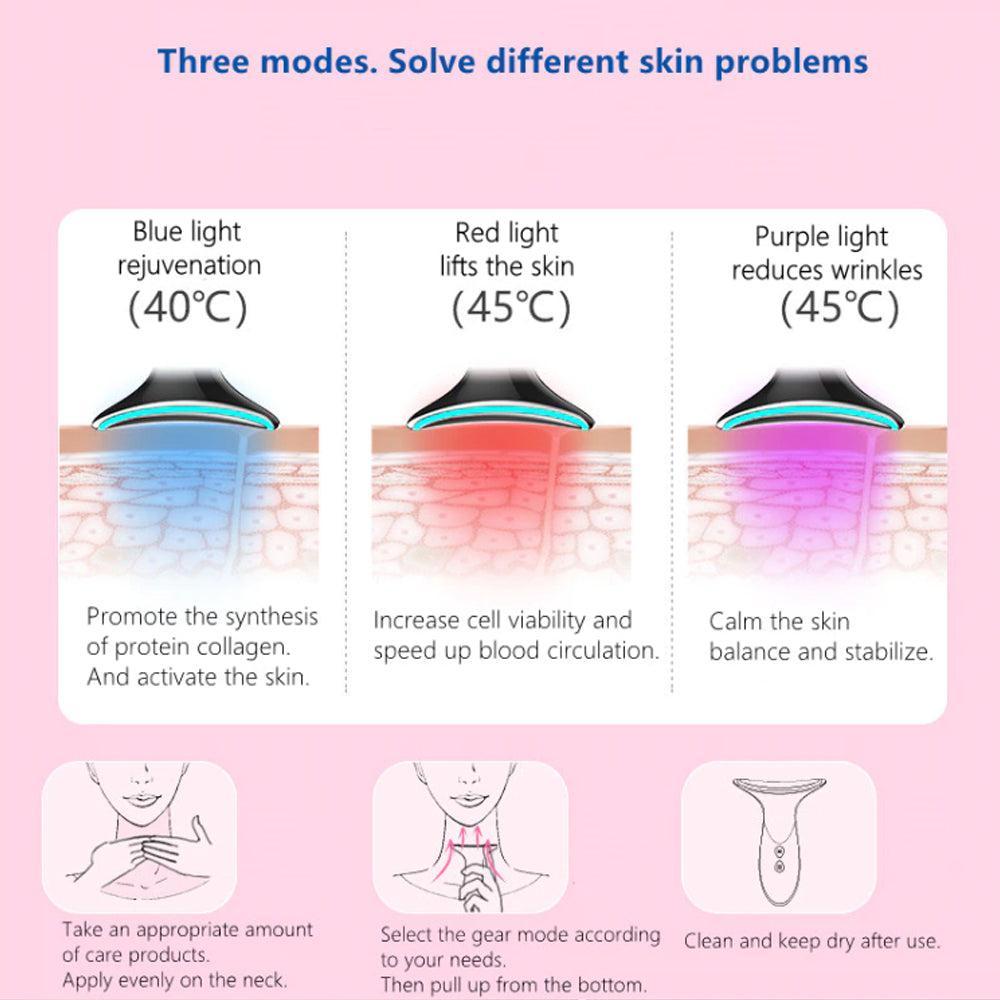 Skin Rejuvenation EMS LED Photon Therapy Neck Massager- USB Charging-Skin Care-Svetila.eu