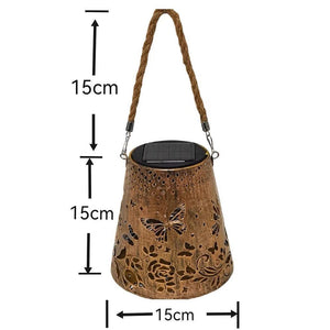 Solar Powered LED Hanging Lantern Butterfly Flower Projection Lamp-AE-Svetila.eu