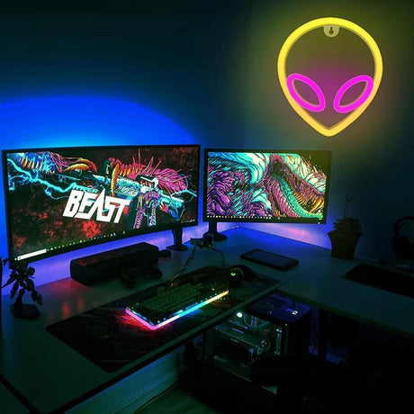 USB Battery LED Neon Lights Sign for Wall Art Decoration Hanging Neon Sign-AE-Svetila.eu