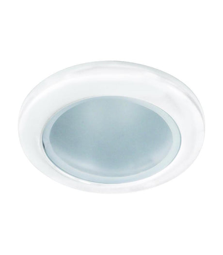 Water-resistant VIKI C GU10 lighting fixture in chrome and white finishes-Lighting for every space-Svetila.eu