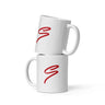 White glossy mug with our logo-Svetila.eu
